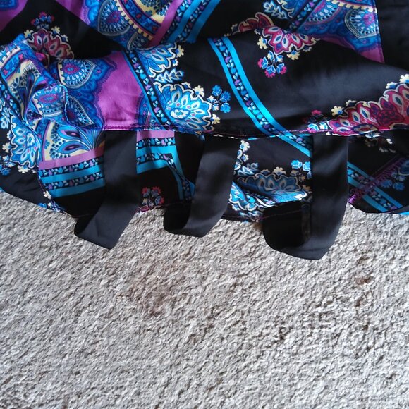 NICOLE MILLER SATIN PAISLEY TOP - Picture 2 of 3